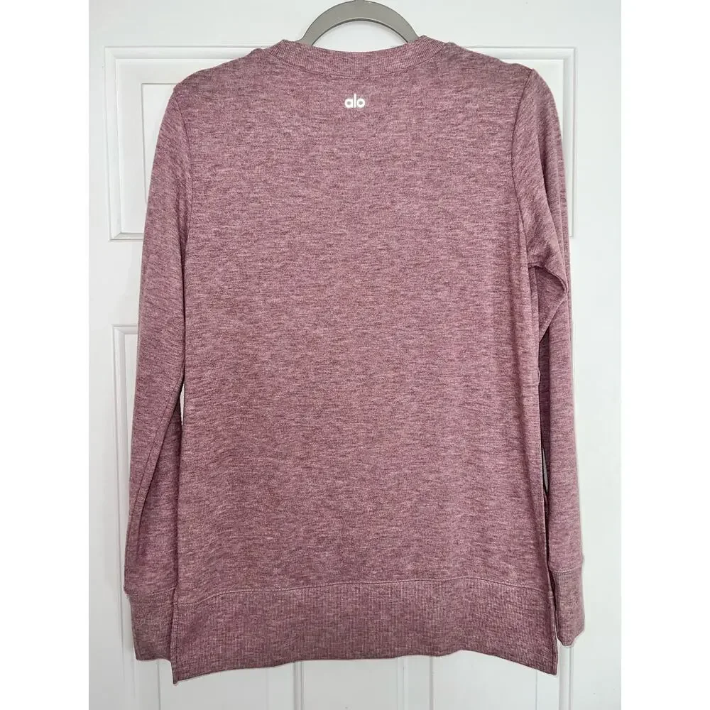 Alo Yoga glimpse long sleeve split tee - size Small - OF